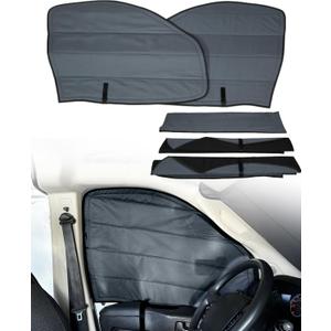 Insulated Blackout Van Window Covers Fit for RAM Promaster 1500 2500 3500 2014-2025, Magnetic Van Front Door Side Window Shades (Pair) - Gray