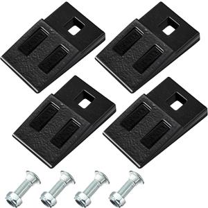 Hicarer 8 Pack 3 Point Auger Cutting Edge with Screw Square Hole Replacement Auger Teeth with Hardware for Most Heavy Duty 3 Point Post Hole Digger