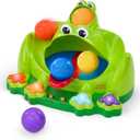 Bright Starts Poppin' Ball Frog Ball Play Toy, Launching, Bouncing & Ramp Racer Toy, Crawl and Chase, Unisex, 6 Months+