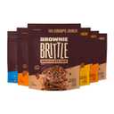 Brownie Brittle Variety Pack Thin and Crispy Sweet Snacks (Pack of 6, 5 oz), Rich Gourmet Brownie Bites Dessert (BB-11/24/26)
