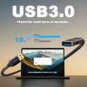 USB 3.0 Active Extension Cable, 65FT (20M) with Signal Booster - 5Gbps High Speed Data Transfer Male to Female Repeater Cord, in-Wall Compatible for VR Headset, Printer, Hard Drive, Xbox, PC