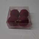 Blueweenly 4 Pcs 4 Inch Burgundy Large Velvet Christmas Ball Ornaments Vintage Christmas Plastic Ball Ornaments Flocked Tree Hanging Decoration for Xmas Party Wedding Home Decor