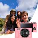 Silicone Case for Canon PowerShot g7x Mark iii with Removable Lens Cover and 2PCS Screen Protector and a Lanyard g7x Mark iii case - (Pink)
