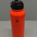 Bottle Bottle 40 Oz Sports Water Bottle Stainless Steel Insulated Water Bottle With Straw And Pills Holder (Neon Red)