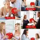 Forever Red Roses in A Box Preserved Rose with Rainbow Necklace Heart Box to My Love Birthday Gift for Women Mom Wife Girlfriend