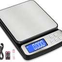 Fuzion Digital Shipping Postal Scale - 88lb x 0.1oz, Stainless Steel Platform, 5 Units, Hold/Tare/PCS Counting, Easy Calibration, Large LCD, Scale for Packages, All-in-1 Shipping Scale