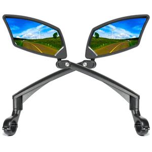 BriskMore Bike Handlebar Mirrors 1 Pair, High–Definition Convex Scratch Resistant Glass Lens,Safe Rearview Bicycle Mirrors(Right And Left Side) BT-016