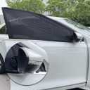 Car Front Window Screen up to 22"x42", Elastic Mesh Car Sun Shade fit for Medium and Large SUV