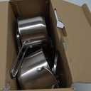Stainless Steel pots and pans set, 6 Piece Nonstick Kitchen Induction Cookware Set,Works with Induction/Electric and Gas Cooktops, Nonstick, Dishwasher