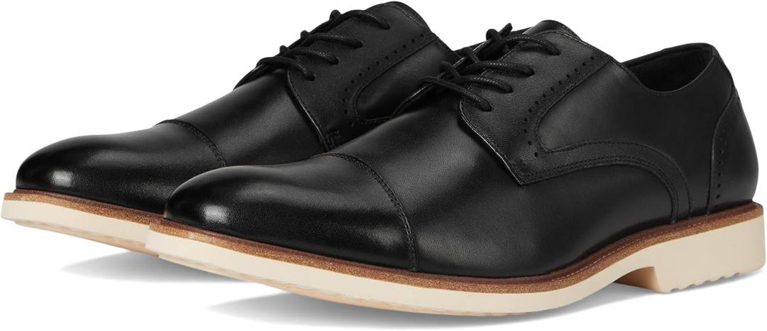 Stacy Adams Mens Wesbridge Cap Toe Lace Up (15 Wide, Black)