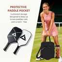 Women's Pickleball Bag with Ball Bag, Waterproof Pickle Ball Bag Tote Shoulder Bag