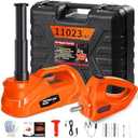 DAIMOT Electric Car Jack 5 Ton - 11023 LBS Floor Jack Lift, Included Impact Wrench, Garage Repair Car Tires Change for SUV MPV Sedan Truck (Orange)