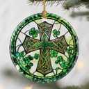 St. Patrick's Day Celtic Cross Christmas Ornaments: Christmas Tree Ornaments, Irish Holiday Decor, Stocking Stuffers, Christian Gifts, Religious Gifts, Cross Gift & Irish Shamrock Gift