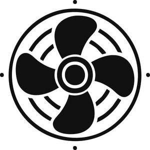 Black mini fan head
