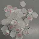 Qilery 50 Pcs Wax Seal Stickers Baby's Breath Dried Floral Envelopes Seals Stickers Bulk for Wedding Invitation Bridal Shower Birthday Party Letter Greeting Cards Gift Wrapping, Self Adhesive (Pink)