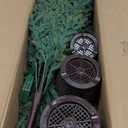 Set of 3 2ft 3ft 4ft Pre-lit Twinkle Christmas Norfolk Pine Tree with 175 LED Light Realistic Artificial Trees with Woven Basket Base Xmas Holiday Decor for Indoor Living Room Home (Norfolk Pine Tree)