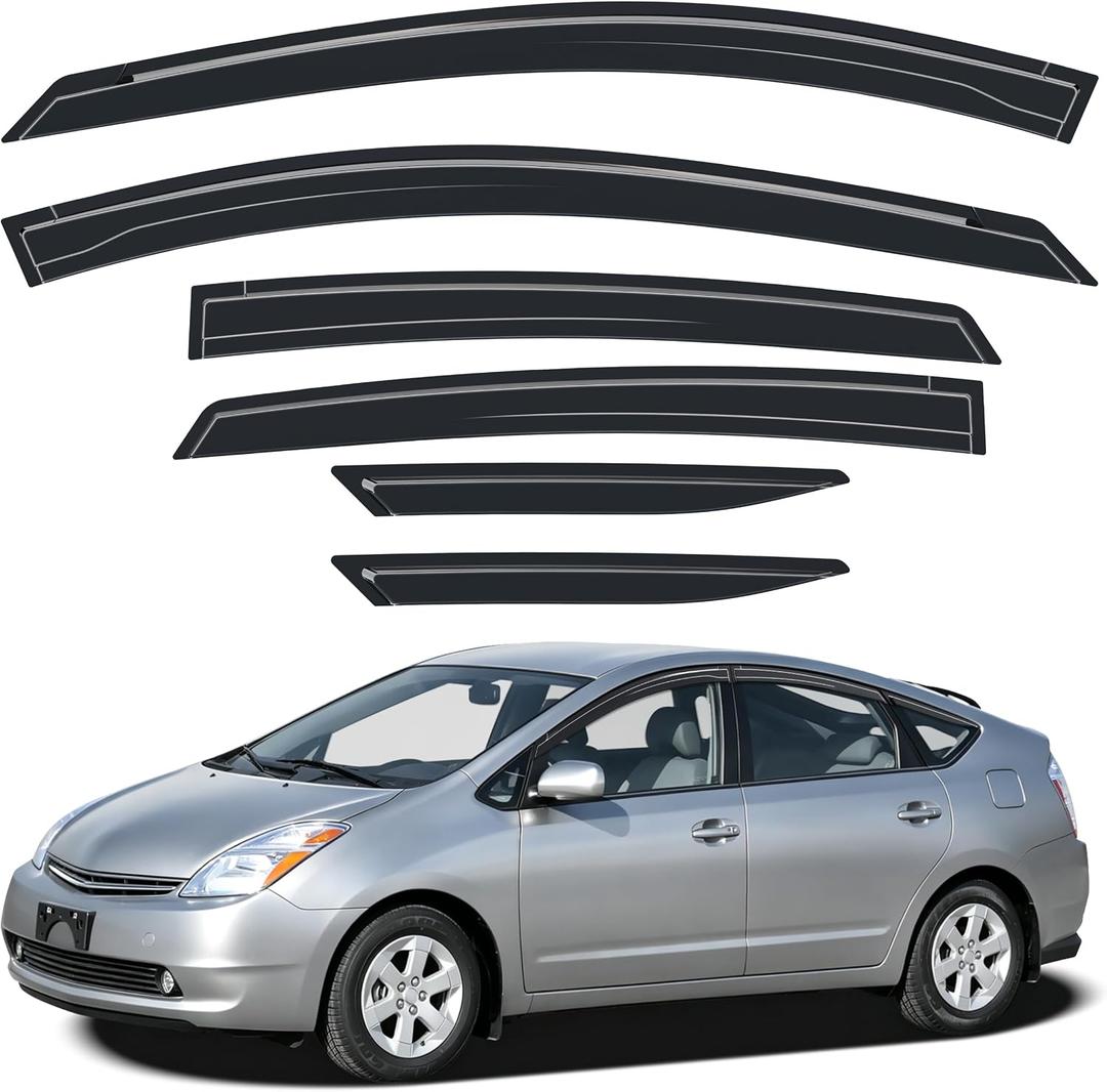 Window Visors Rain Guards for 2004-2009 Toyota Prius (Not for Prius c/v)