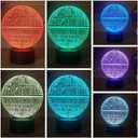 3D Illusion Platform Night Lights Touch Switch 7 Color Change USB Power LED Desk Lamp for Home Decorations or Holiday Gifts
