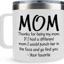 Gifts for Mom from Daughter, Son - Christmas Gifts for Mom, Wife, Women - Moms Birthday Gift Ideas, Cool Birthday gifts for Moms, Mothers - Best mom Mug, 14 OZ Stainless Steel moms Coffee Mug