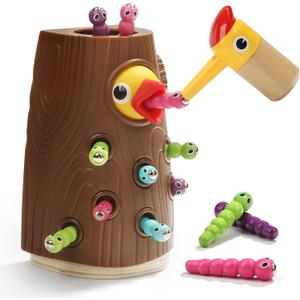 TOP BRIGHT Montessori Toys for 2 Year Old - Magnetic Bird Feeding Games for 2 Year Olds, Learning Toys for Toddlers 2-4 Years, Fine Motor Skills Toy for 3 Years Old Girls and Boys