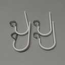 Christmas Stocking Hooks, Non Slip Vinyl Coated Stocking Holder for Mantle Set of 4 Pack, White Metal Stocking Hanger with Rubber Coated Stocking Hooks for Christmas Party Decorations