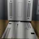 Tecmojo 12U Wall Mount Rack Network Cabinet for 19" IT Equipment,with Lockable Glass Door and Side Panels,Cooling Fan,17.7inch Depth,White