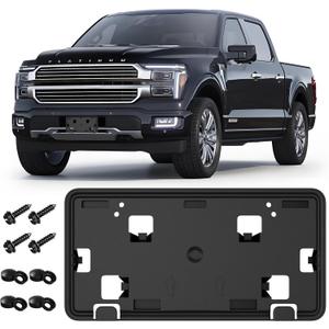 Replace for 2024 2025 Ford F150 Front License Plate Bracket Holder, 2.7L 3.0L 3.5L Truck Bumper Plate Frame Mount RL3Z-17A385-BA