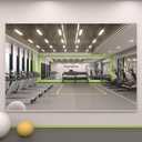 LOAAO Home Gym Mirror, 48"x24"-3 PCS Gym Mirrors for Wall, Frameless, Tempered Glass, Large Workout Mirrors for Home Gym, Dance Studio, Yoga Room, Garage Gym