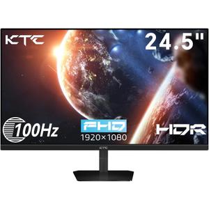 KTC 24.5 Inch FHD 100Hz IPS Computer Monitor, 1080P Eye Care PC Gaming Monitor, Adaptive-Sync, Low Blue Light, HDR, VESA Mount with HDMI VGA for Home Office, H25B7 (BLACK)