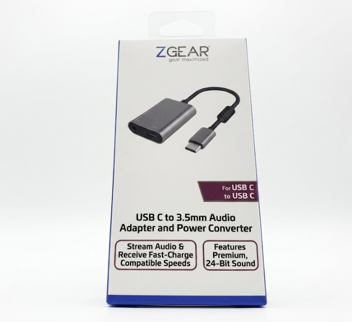 ZGear USB Type C to 3.5mm Audio Jack Charging Cable Adapter For Apple