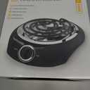 Toastmaster Single Burner with Coil Top & Chrome Knob - Single Tabletop Burner with Drip Shield & Non-Skid Feet - Electric Countertop Burner with Variable Heat Control