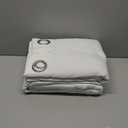 NICETOWN 100% Blackout Window Curtain Panels, Cold and Full Light Blocking Drapes with Black Liner for Nursery, 84 inches Drop Thermal Insulated Draperies (White, 2 Pieces, 52 Wide Each Panel)