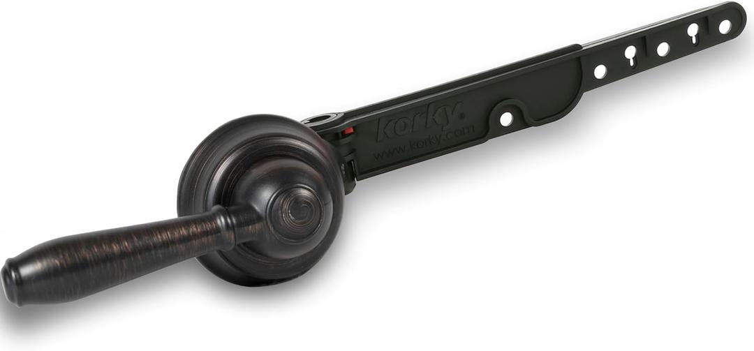 Korky 6081BP Strongarm Tank Lever Universal to Fit Front Angled Side Left and Right Mount Toilets, Oil-Rubbed Bronze, Faucet Style