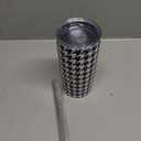 Perinsto Houndstooth Print 20oz Travel Tumbler With Lid And Straw, Stainless Steel Tumblers Insulated Coffee Cup Mug Gift For Men Women