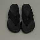 ONCAI Women's Orthotic Cushion Flip Flops Recovery Walking Sandals for Women with Arch Support Summer Comfortable Slip On Flip Flops for Womans Size 6-12 (10, Black)