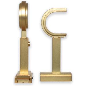 BlastHome Luxury Adjustable Curtain Rod Brackets  Premium Quality Heavy Metal Replacement Accessory  Signature Collection, Set of Two  Fits Up to 1 1/4" Diameter Curtain Rods  Brushed Gold