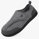 LongBay Men's Wide Slippers Adjustable Diabetic House Shoes Comfy Swollen Edema Slippers Indoor Outdoor 8