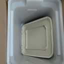 IRIS USA Dog Food Storage Container 58 lbs, Attachable Wheels, for Dog Cat Birds and other Pets, Food Storage Bin, Keep Fresh, Easy Mobility, BPA Free - Made in the USA, Almond/Pearl