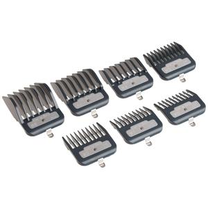 Andis Master Series Premium Clipper Guard Set  7 Count Attachment Combs with Metal Clips, Professional Cutting Guides