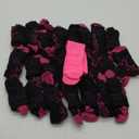Haysandy 24 Pairs Breast Cancer Awareness Socks Bulk Soft Pink Ribbon Football Socks for Women Softball Volleyball Sport