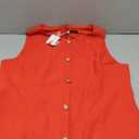 PRETTYGARDEN Work Dresses for Women 2026 Summer Business Formal Short Dress Sleeveless Button Down Elegant Office Outfits (X-Large, Red)