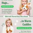 2 x Heatable Weighted Plush Puppy Dog Cozy Comfort & Security, Soothing Stuffed Animal for Kids & Toddlers, Compact 1.5 lbs Perfect for Cuddles!