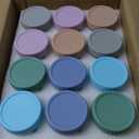 DRKIO 12 Pack Glass Baby Food Storage Containers - 4 Oz Baby Food Jars with Lids Baby Food Maker Microwave Dishwasher Freezer Safe 100% Leak Proof BPA Free Reusable