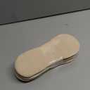 Leotruny 6 Pairs Unisex Thick Cushion Athletic Cotton Non Slip Low Cut Flat Liner No Show Socks (Large, C05-beige)