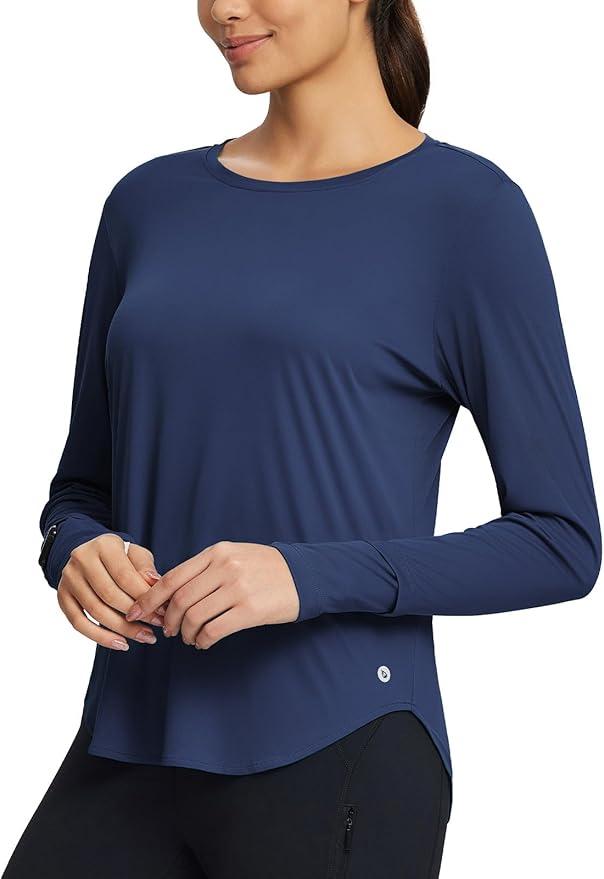 BALEAF Women's Sun Shirts UPF 50+ Long Sleeve Hiking Tops Lightweight Quick Dry UV Protection Outdoor Clothing
 M