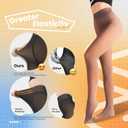 Caprilite 2 Pairs Women Fleece Lined Tights-Fake Translucent Leggings High Waist Pantyhose Sheer Thick Warm Tights For Women (L)