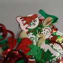 Christmas Birthday Decoration Happy Birthday Banner Christmas Cake Topper Red Green Hanging Swirls Balloons for Happy New Year Theme Party Supplies