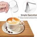 Operitacx Two-Mouth Espresso Measuring Cup 2.36Oz Heat Resistant Glass Coffee Beaker with Clear Scale for Accurate Coffee and Milk Pouring