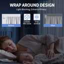 White Curtain Rods, Room Darkening Rod for Windows 48 to 90 Inches(4-7.5Ft), Wrap Around Curtain Rod, Heavy Duty Blackout Drapery Rods, Modern Decorative Window Treatment, White