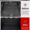 Thinzyou Cargo Mat Compatible with 2015-2024 Ford Edge (Not Fit SEL) Trunk Mat Cargo Liner Trunk Liner TPE All Weather Back Seat Cover Protector 2023 Edge Accessories (Trunk Mat+Backrest Mats)